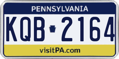 PA license plate KQB2164