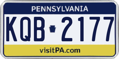 PA license plate KQB2177