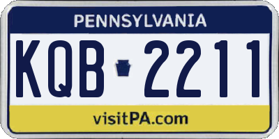 PA license plate KQB2211