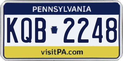 PA license plate KQB2248
