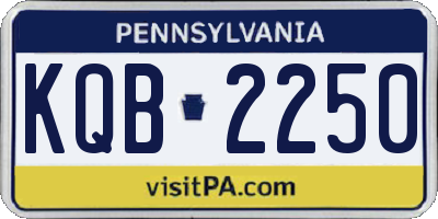 PA license plate KQB2250