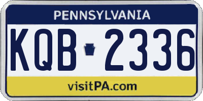 PA license plate KQB2336