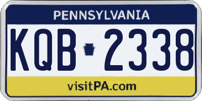PA license plate KQB2338