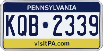 PA license plate KQB2339
