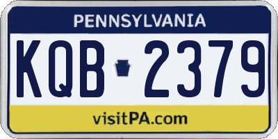 PA license plate KQB2379