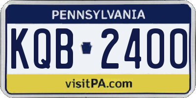 PA license plate KQB2400