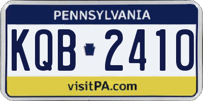 PA license plate KQB2410