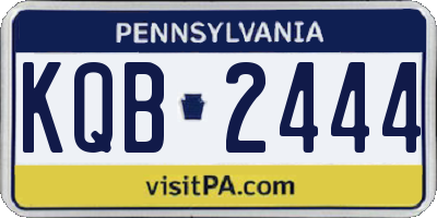 PA license plate KQB2444
