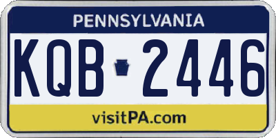 PA license plate KQB2446
