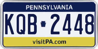 PA license plate KQB2448