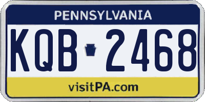 PA license plate KQB2468