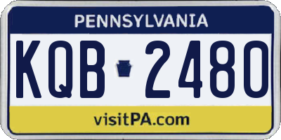PA license plate KQB2480