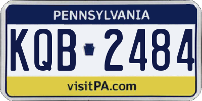 PA license plate KQB2484