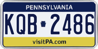 PA license plate KQB2486