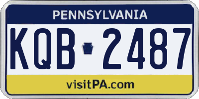 PA license plate KQB2487