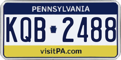 PA license plate KQB2488