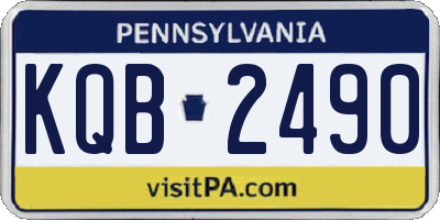 PA license plate KQB2490