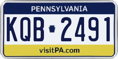 PA license plate KQB2491