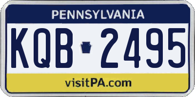 PA license plate KQB2495