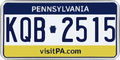 PA license plate KQB2515