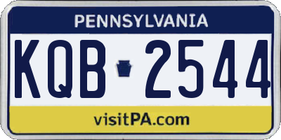 PA license plate KQB2544