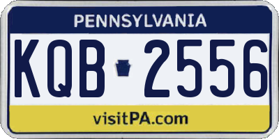 PA license plate KQB2556