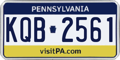 PA license plate KQB2561