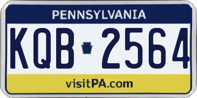 PA license plate KQB2564