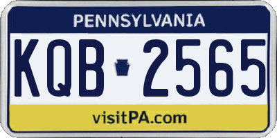 PA license plate KQB2565