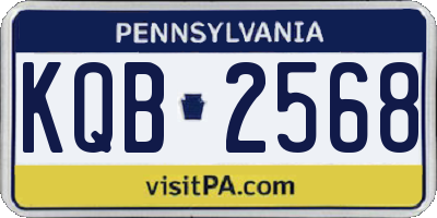 PA license plate KQB2568