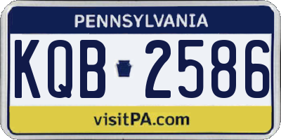 PA license plate KQB2586