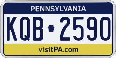PA license plate KQB2590