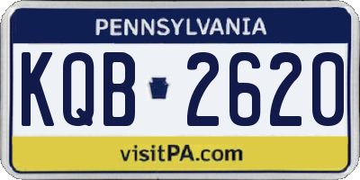 PA license plate KQB2620