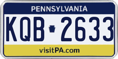 PA license plate KQB2633