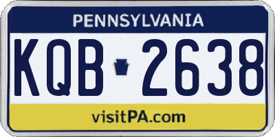 PA license plate KQB2638