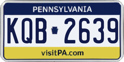PA license plate KQB2639