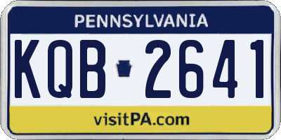 PA license plate KQB2641