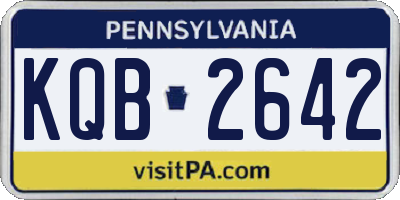 PA license plate KQB2642