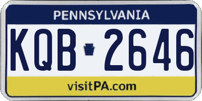 PA license plate KQB2646