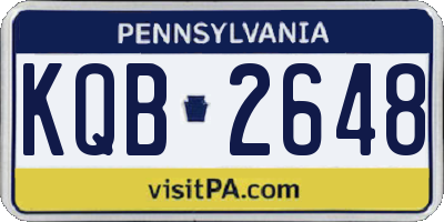 PA license plate KQB2648