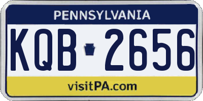 PA license plate KQB2656