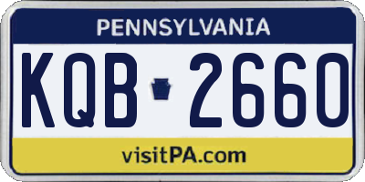 PA license plate KQB2660