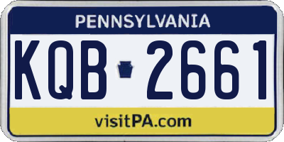 PA license plate KQB2661