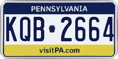 PA license plate KQB2664
