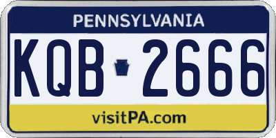 PA license plate KQB2666