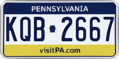 PA license plate KQB2667