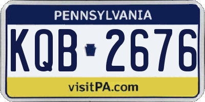 PA license plate KQB2676