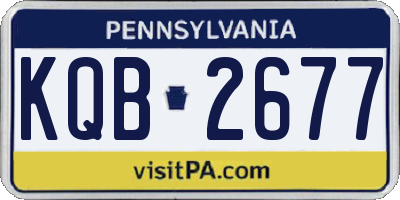 PA license plate KQB2677