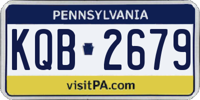 PA license plate KQB2679