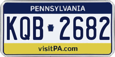 PA license plate KQB2682